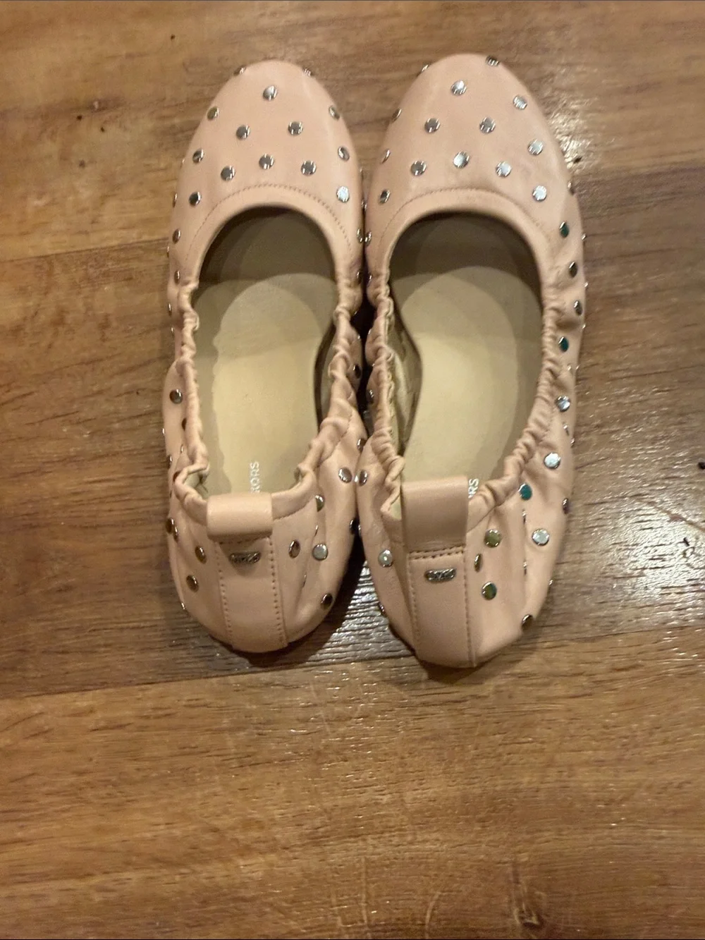 size 8.5 michael Kors women use good condition Blush Studded Ballet Flats